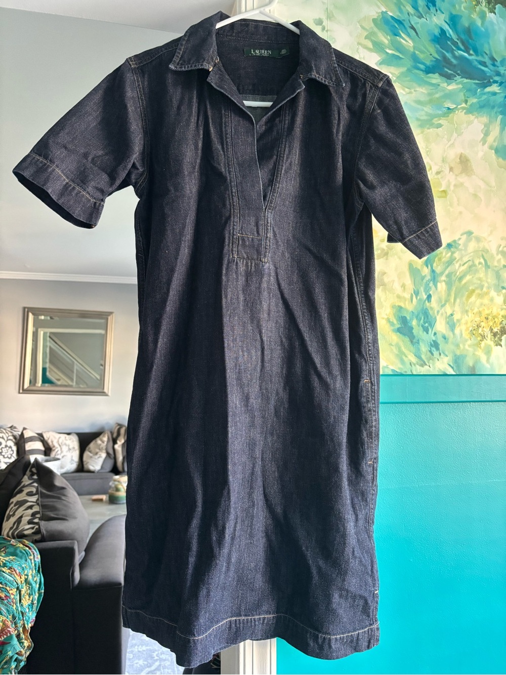 Ralph Lauren Navy Blue Denim Polo Dress